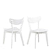 Roxby Square Dining Table in White Included 2 Roxby Dining Chair in White