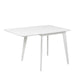 Roxby Square Dining Table in White Included 4 Roxby Dining Chair in White
