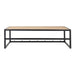 Seaford Black Metal Coat Rack with Oak Top