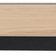 Seaford Black Metal Coat Rack with Oak Top