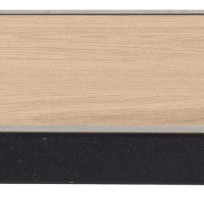 Seaford Black Metal Coat Rack with Oak Top