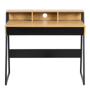 Reece 1 Drawer Office Desk in Oak & Black