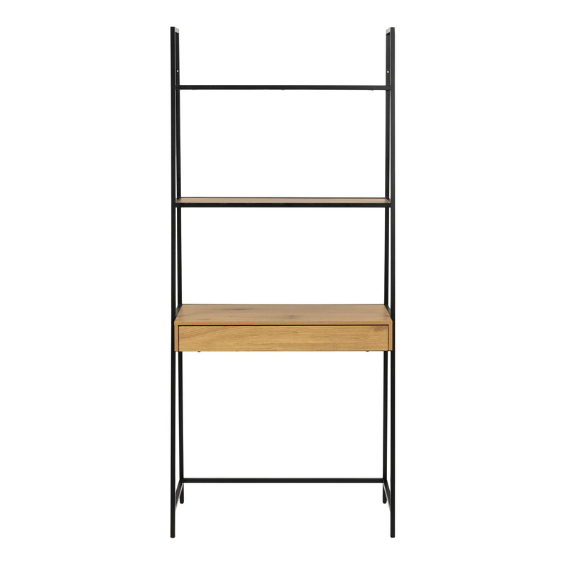 Seaford Bookcase with 1 Drawer in Black and Oak