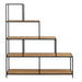 Seaford Bookcase with 4 Shelves in Black and Oak