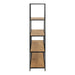 Seaford Bookcase with 4 Shelves in Black and Oak