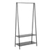 Seaford Clothes Rack with 2 shelves in Black