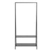 Seaford Clothes Rack with 2 shelves in Black