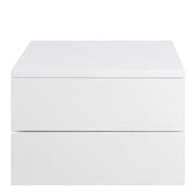 Avignon Bedside Table with 2 Drawers in White