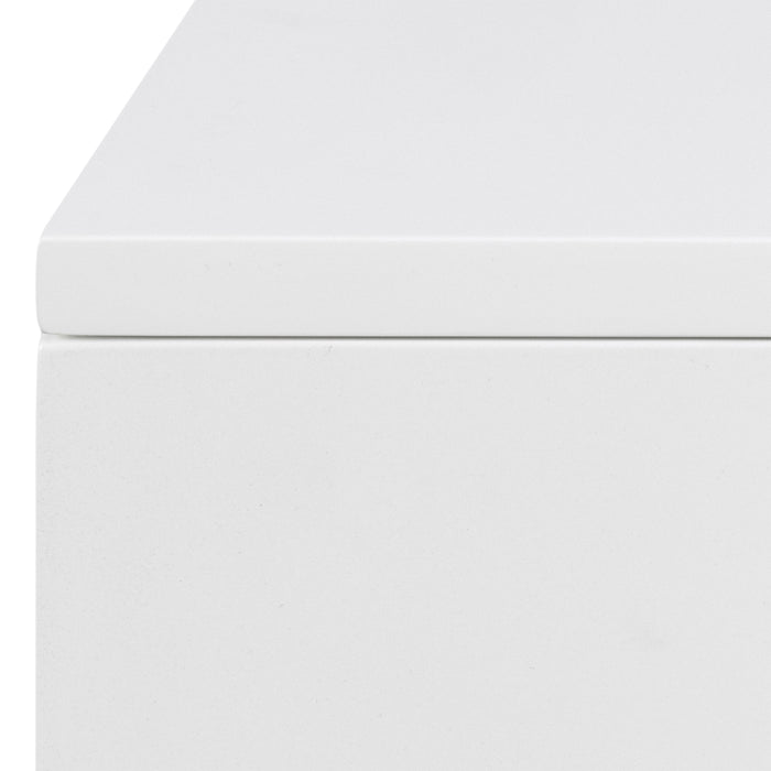 Avignon Bedside Table with 2 Drawers in White