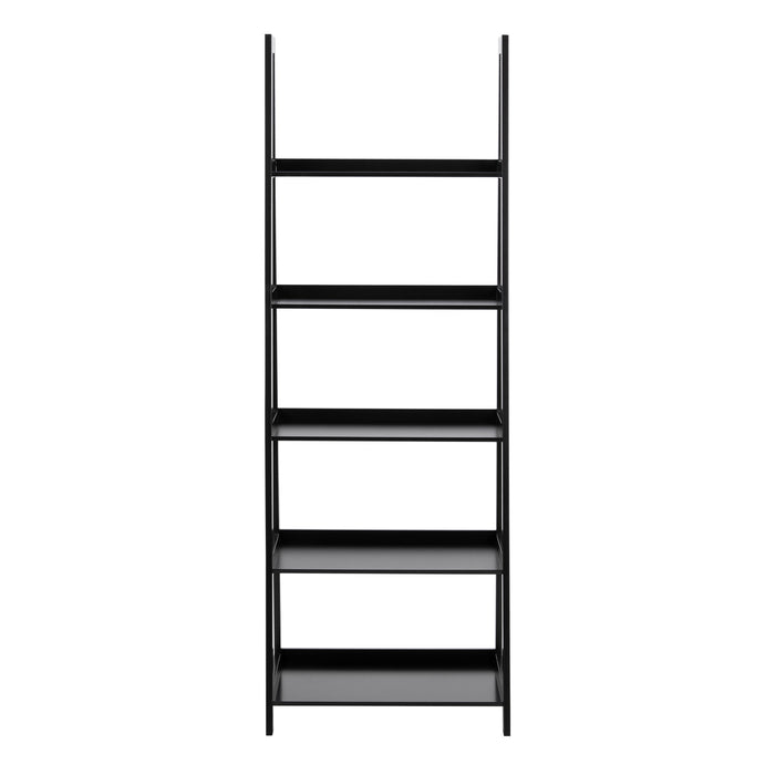 Wally Bookcase with 5 Shelves in Black