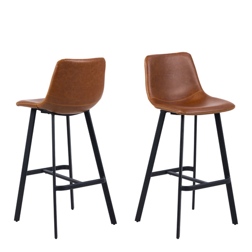 I_Oregon Bar Chair in Brown, Set of 2.