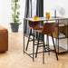 I_Oregon Bar Chair in Brown, Set of 2.