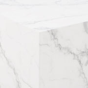 Dice Square Coffee Table Set in White Marble Carrara