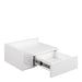 Avignon Square Bedside Table with 1 Drawer & Small Shelf in White