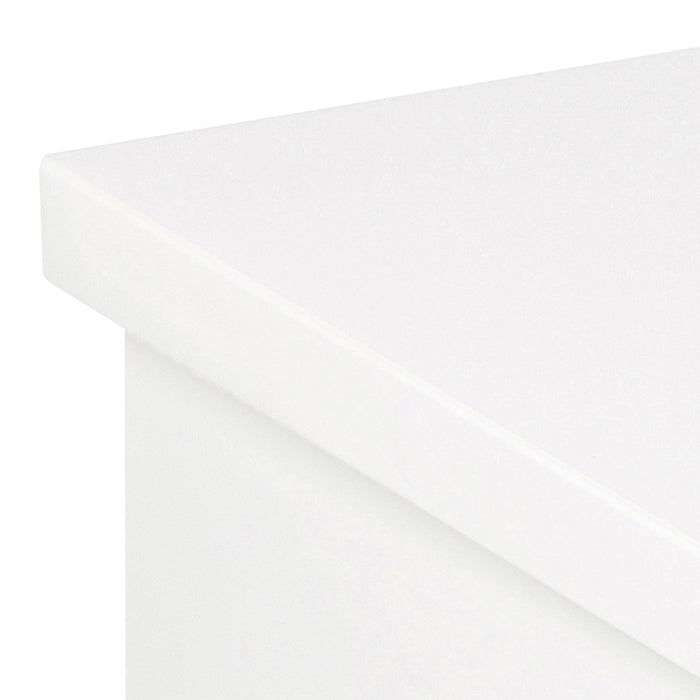 Avignon Square Bedside Table with 1 Drawer in White