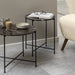 Avila Side Table with Brown Marble Top 42x45cm