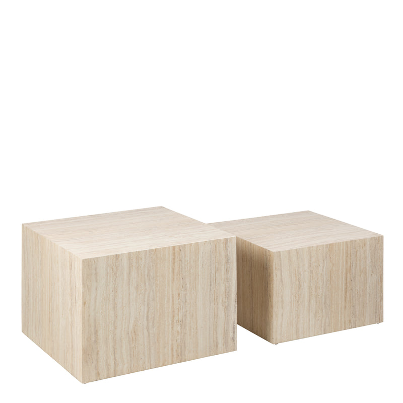 Dice Square Coffee Table Set in Light Effect