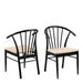 Montreux Round Extending Dining Table in Black 115-154 cm Included 4 Cassandra Dining Chair with Armrest in Black
