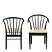Montreux Round Extending Dining Table in Black 115-154 cm Included 4 Cassandra Dining Chair with Armrest in Black