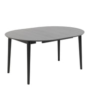 Montreux Round Extending Dining Table in Black 115-154 cm Included 6 Cassandra Dining Chair with Armrest in Black