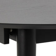 Montreux Round Extending Dining Table in Black 115-154 cm Included 6 Cassandra Dining Chair with Armrest in Black