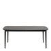 Montreux Rectangular Extending Dining Table in Black 180-219 cm