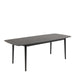 Montreux Rectangular Extending Dining Table in Black 180-219 cm