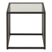 Strington Side Table in Black with Glass Top