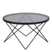 Cuxton Black Coffee Table with Smoked Glass Top