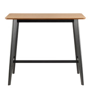 Roxby Bar Table Included 4 Roxby Bar Stool, Black and Oak