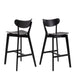 Roxby Bar Table in Black & Oak Included 4 Roxby Bar Stool in Black