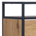 Seaford Shoe Cabinet in Black and Oak