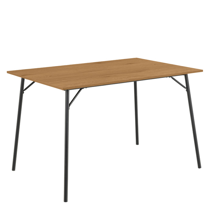 Peru Dining Table in Black and Oak Included 4 Elvira Dining Chair in Black and Oak