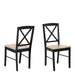 Peru Dining Table in Black and Oak Included 4 Elvira Dining Chair in Black and Oak