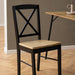 Peru Dining Table in Black and Oak Included 4 Elvira Dining Chair in Black and Oak