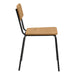 Peru Dining Table in Black and Oak Included 4 Peru Dining Chair in Steel and Oak