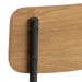 Peru Dining Table in Black and Oak Included 4 Peru Dining Chair in Steel and Oak