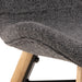 Townsville Round Dining Table in White and Oak Included 4 Batilda Dining Chairs with Grey Fabric and Oak