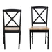 Elvira Dining Chair in Black and Oak Set of 2