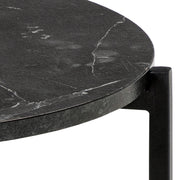 Lamoine Round Side Table in Matt Black