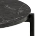 Lamoine Round Side Table in Matt Black