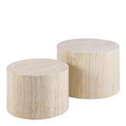 Dice Round Coffee Table Set in Light Effect