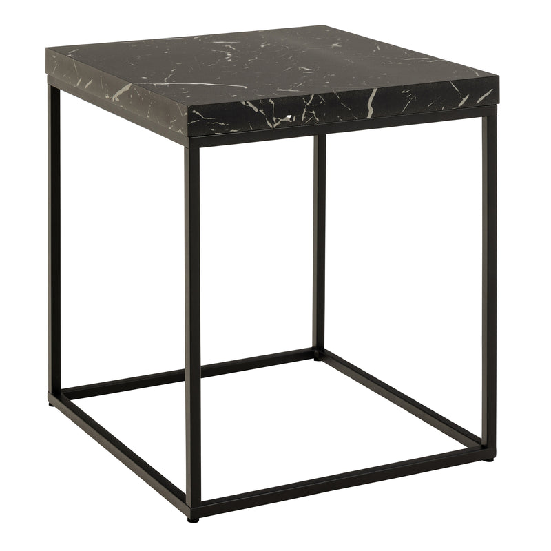 Barossa Coffee Table with Marquina Top and Steel Base