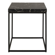 Barossa Coffee Table with Black Marble Marquina Top & Black Steel Base 40cm