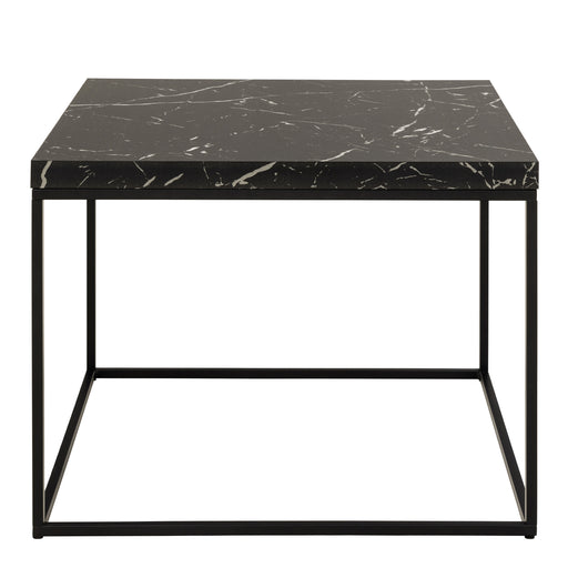Barossa Coffee Table with Black Marble Marquina Top & Black Steel Base 60cm