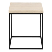 Barossa Coffee Table with Travertine Rough Paper Top & Black Powder Steel Base 40cm