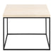 Barossa Coffee Table with Travertine Rough Paper Top & Black Powder Steel Base 60cm