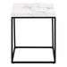 Barossa Coffee Table with White Marble Carrara Top & Black Base 40cm