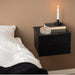 Avignon Bedside Table with 2 Drawers in Black
