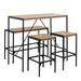 Bahamas Bar Table Set in Black and Oak